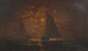 Charles S. Dorion moonlit seascape Germany oil painting artist